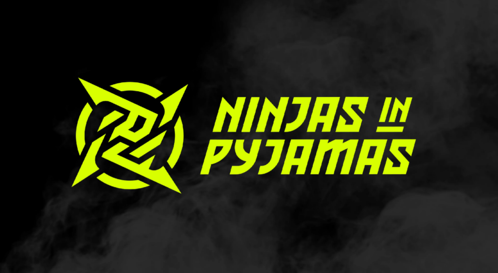 Ninjas in Pyjamas esports logo on dark background