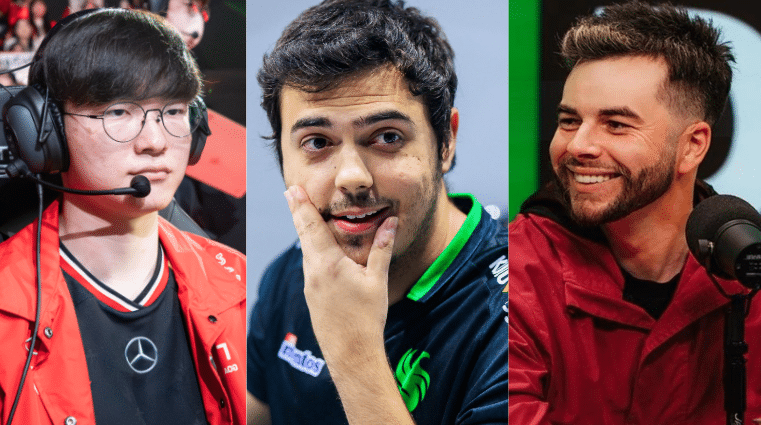 Three esports personalities in a discussion