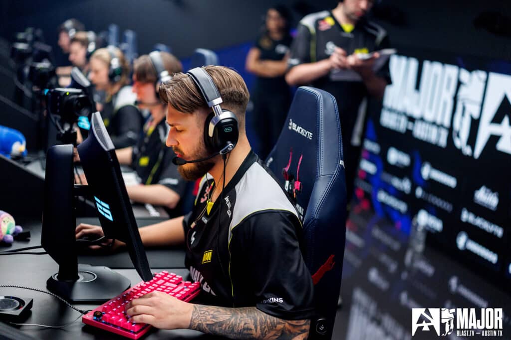 Esports player focused on gaming at BLAST.tv Major event